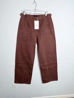 Naked Wardrobe Wide Leg Jeans Women’s Size 29 Brown High Waisted C